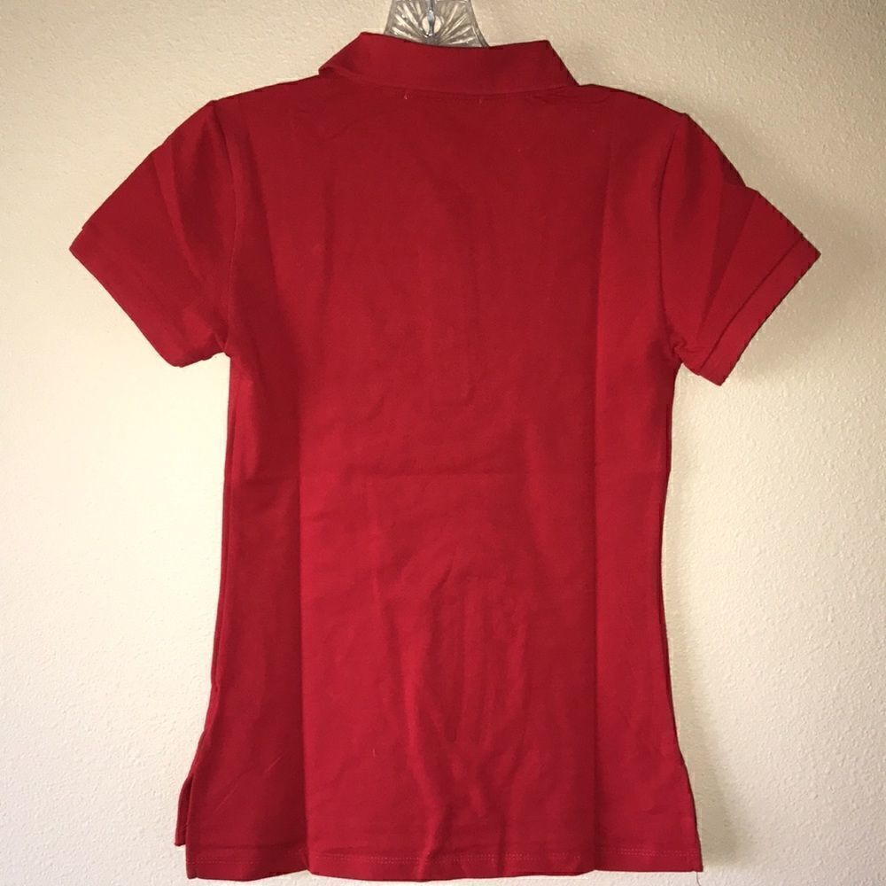 NEW Active Basic Red Polo Shirt - Picture 5 of 5